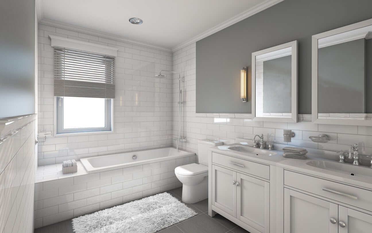 soft gray bathroom color