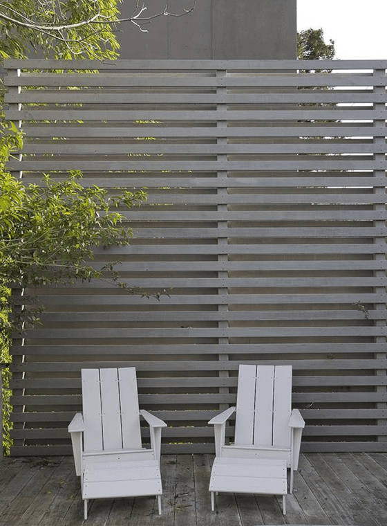 wood fence painted white