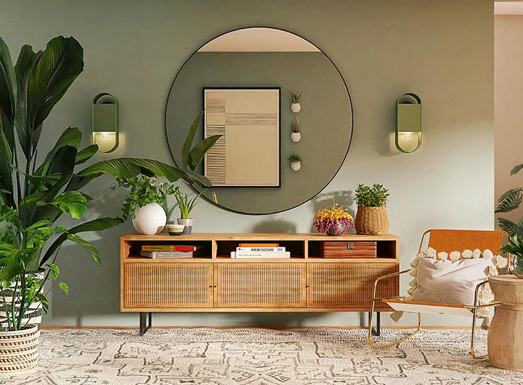 "Floral summer living room"