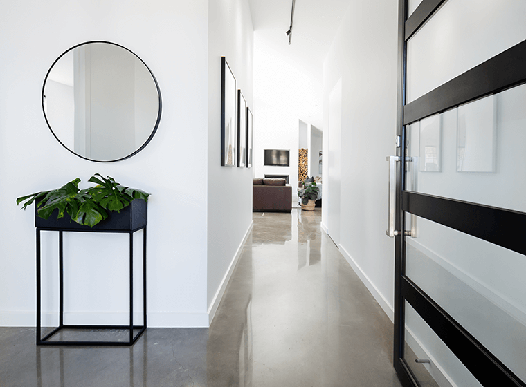 White Modern Entry Way