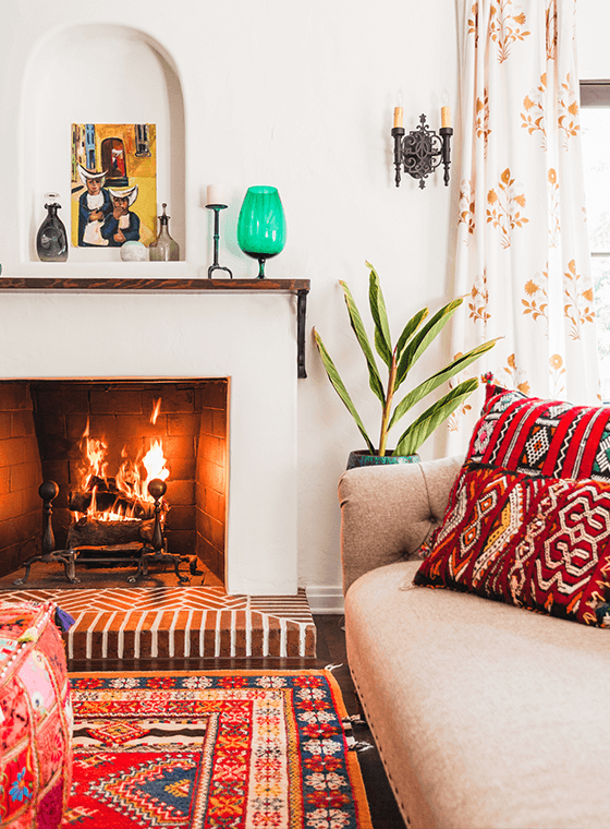 Bright and Cozy Spanish Style Living Room