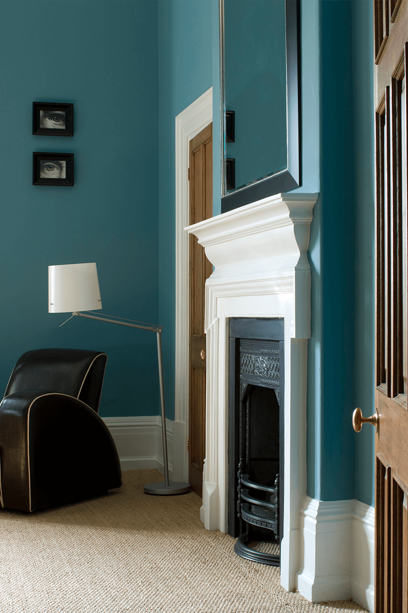 Blue Eggshell Finish Wall
