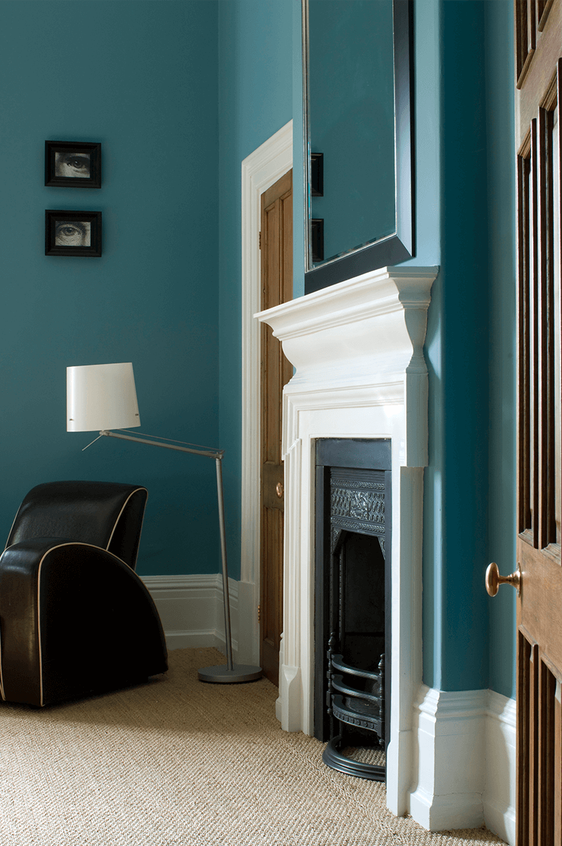 Blue Eggshell Finish Wall 