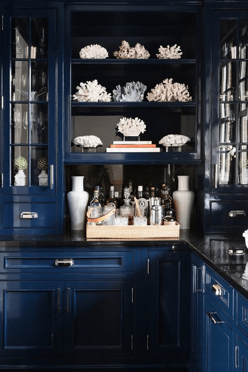 Blue High-glass Finish Kitchen 