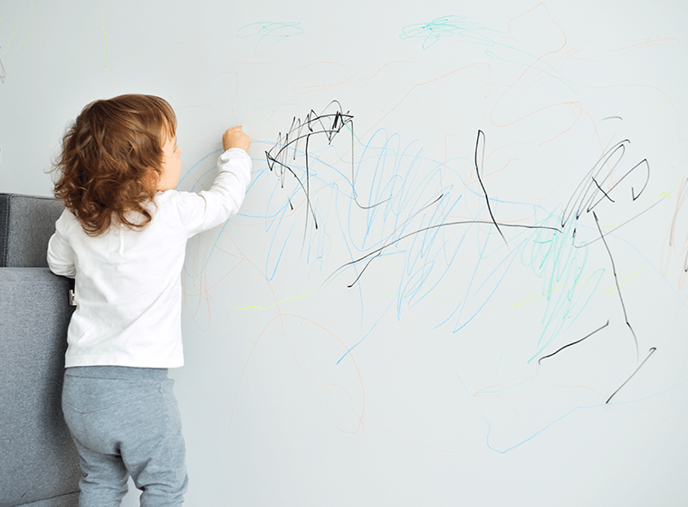 Toddler Drawing on Walls