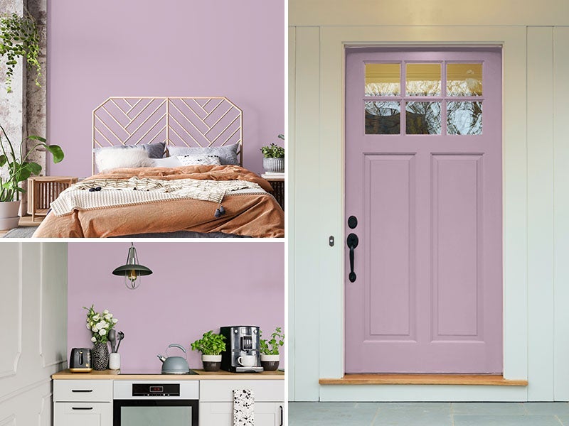 Room, Kitchen, and Front door painted Amethyst