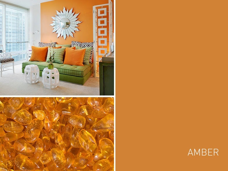 Amber paint color swatch