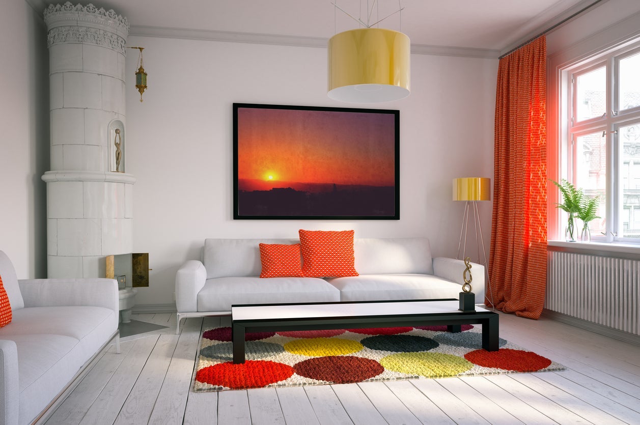 Cozy Fall Inspired Scandinavian Living Room