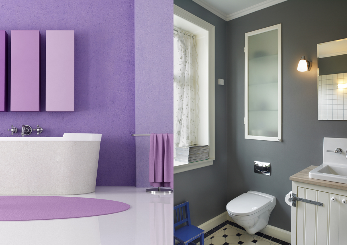 Purple and Gray House Paint Inspiration 