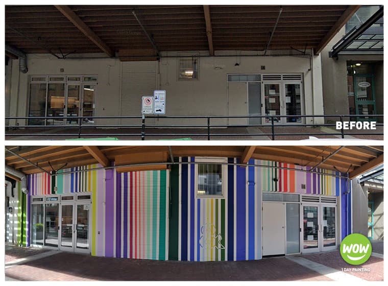 Colorful Exterior Painting for Commercial Building