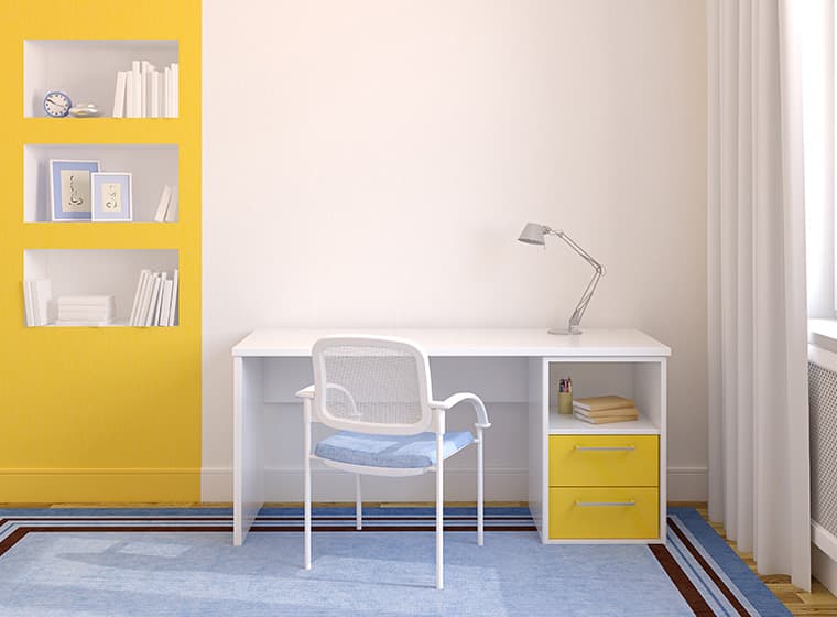 Yellow Home Office