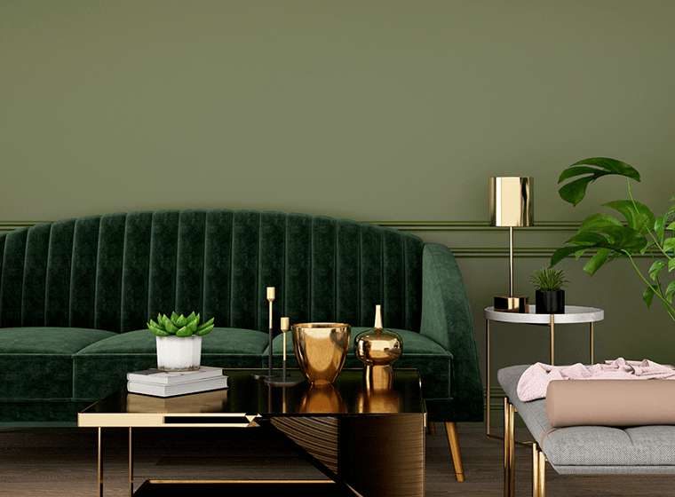 Bold Olive Green Furniture Paint