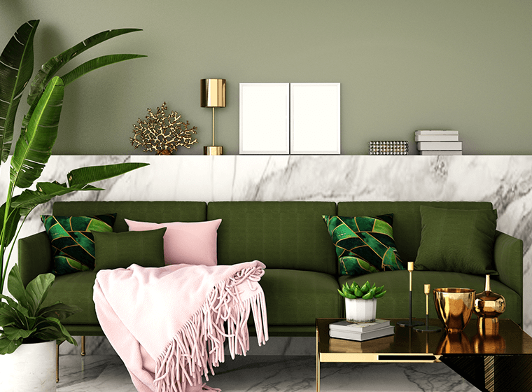 Create The Perfect Olive Green Living Room