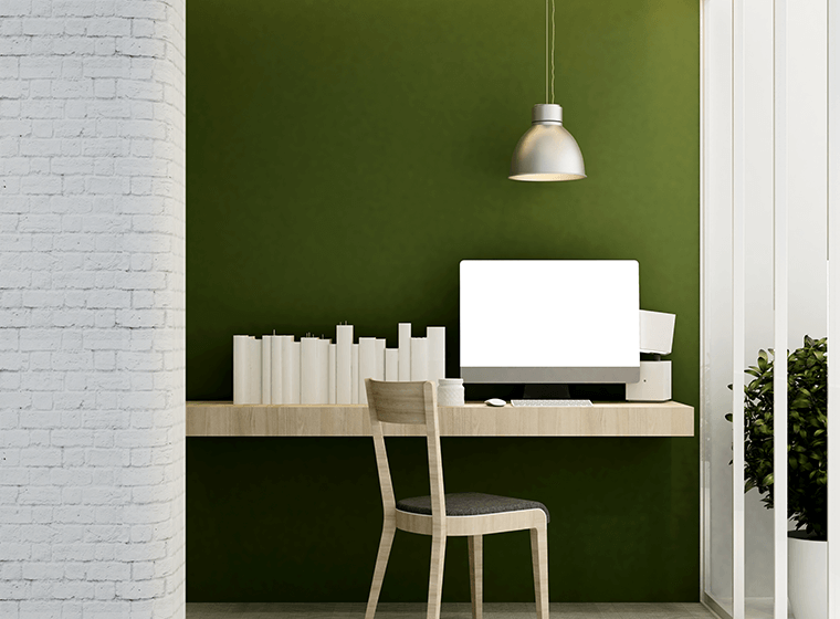 Olive Green Accent Wall