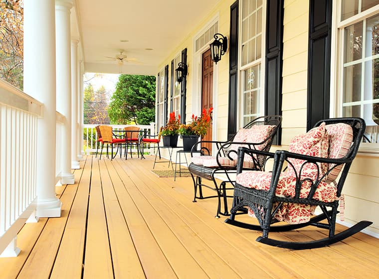 White Front Porch Columns