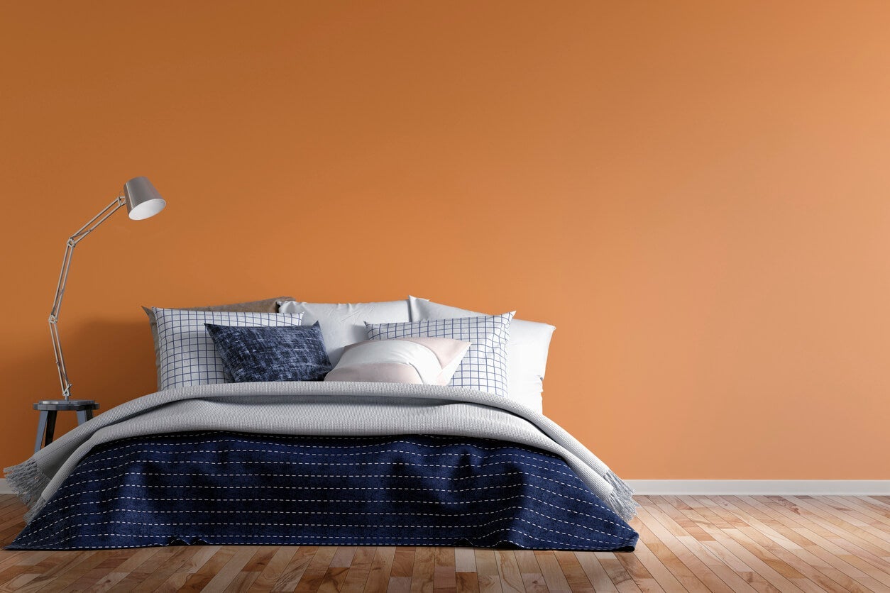 bright orange color room