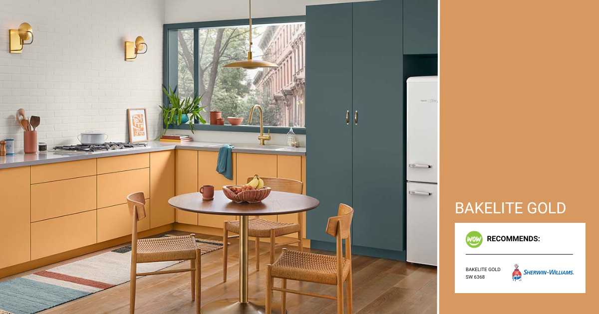 Color of the Month - August 2024 - Bakelite Gold - Sherwin Williams - WOW 1 day Painting