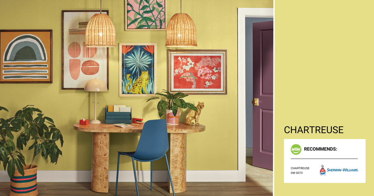 WOW 1 Day Painting - Color of the month - July 2024 - Chartreuse Gallery Wall