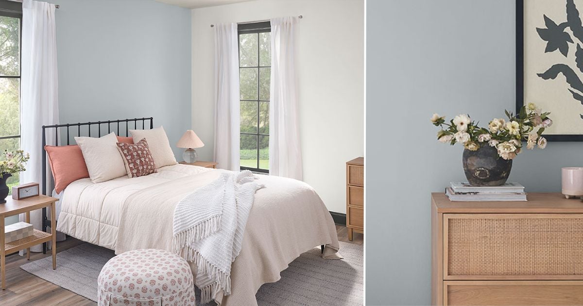 Color of the Month, Wow 1 Day Painting, May 2024: Samovar Silver,Blue Gray Walls