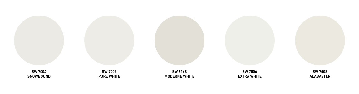 White Swatches |  a white exterior house paint that gives the home a modern feel.