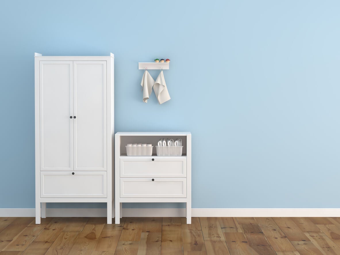 powder blue color room