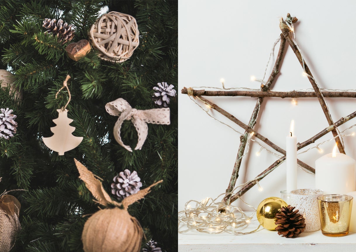 Natural Wood Christmas Decorations