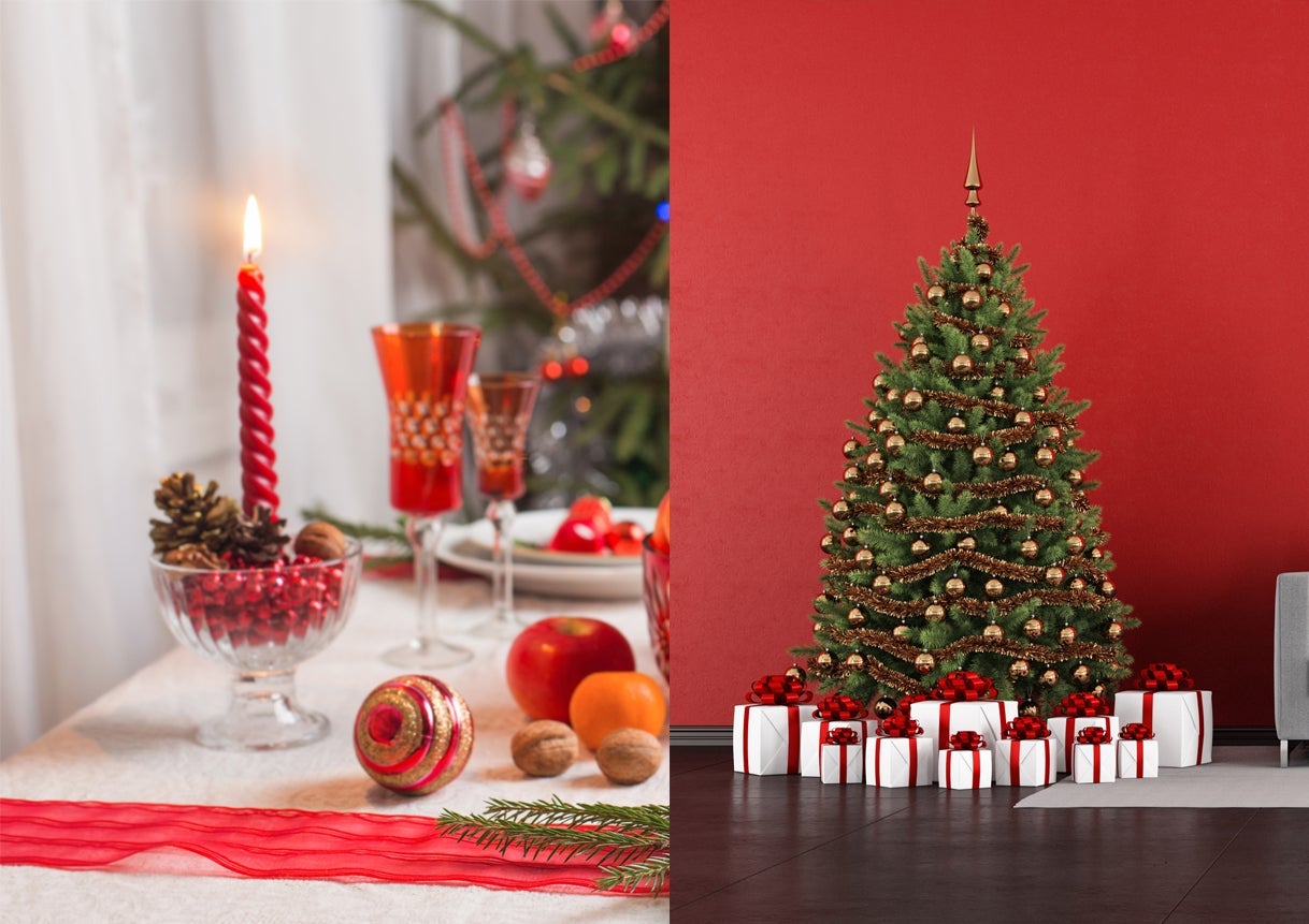 Bright Red Christmas Decor 