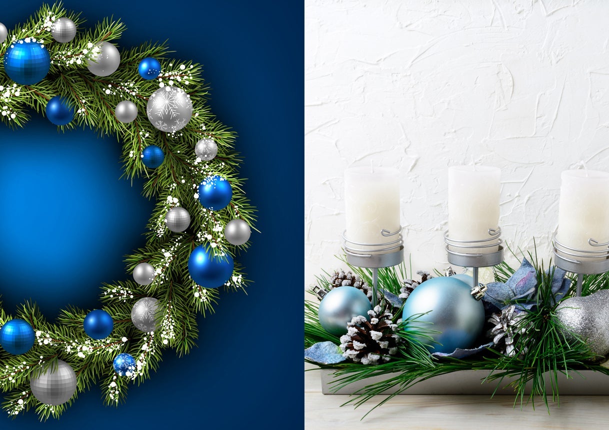 Bold Blue Holiday Decor