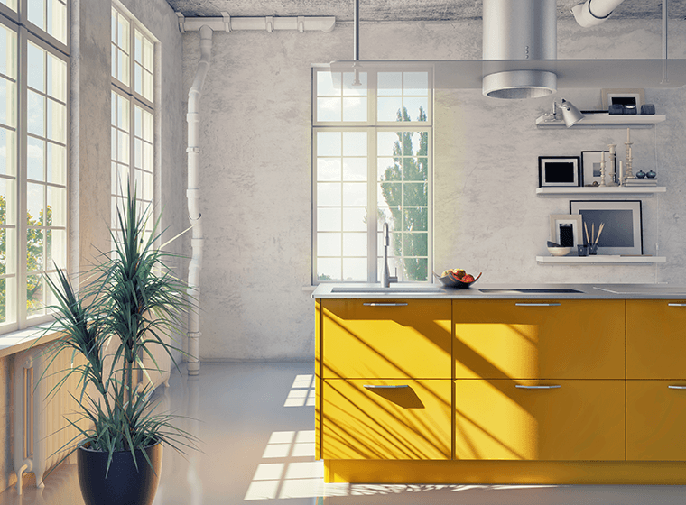 Yellow Kitchen Cabinets